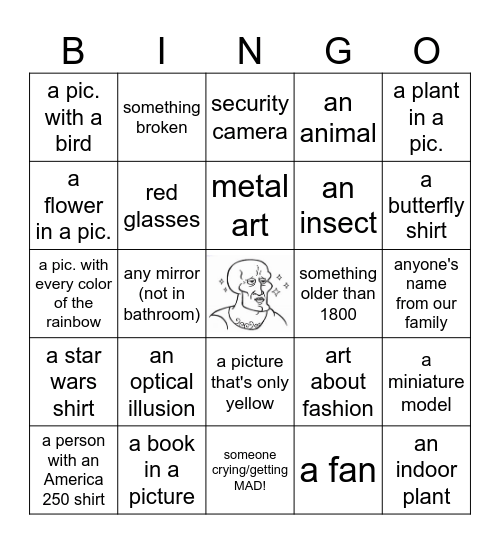 Family Bingo Card