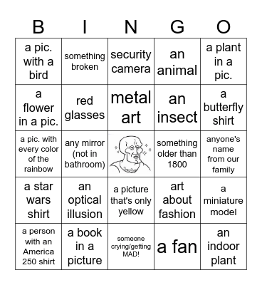 Family Bingo Card