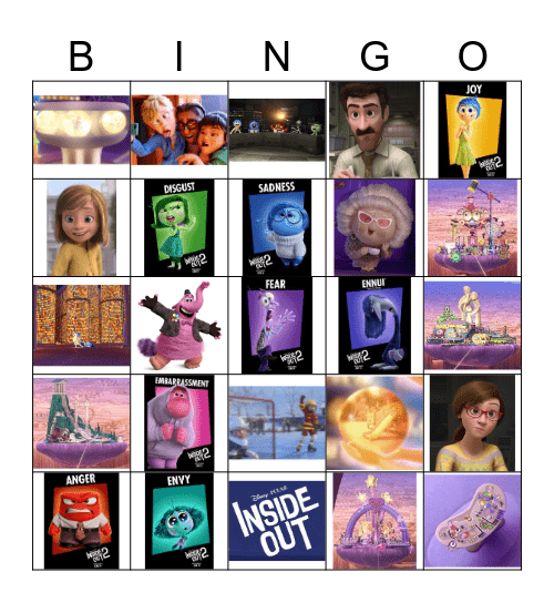 Inside Out Bingo Card
