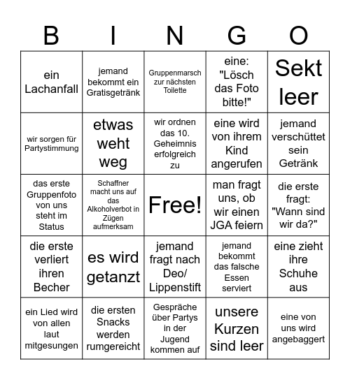 Unbetiteltes Bingo Card