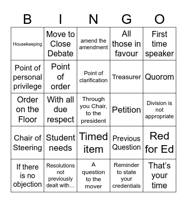 Annual Meeting BINGO! Bingo Card