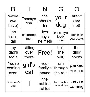 skills 8th SC Bingo Card