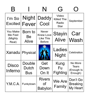 Disco! Bingo Card