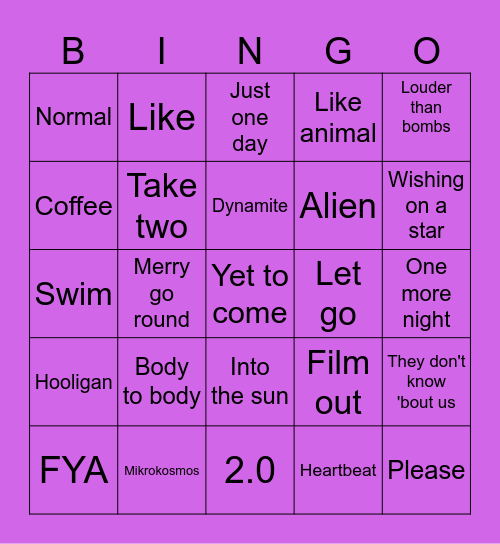 @We_r_only_7 Bingo Card