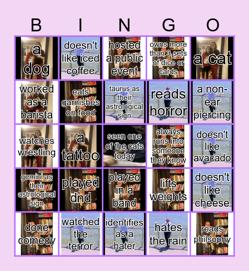 find someone who (has)... Bingo Card