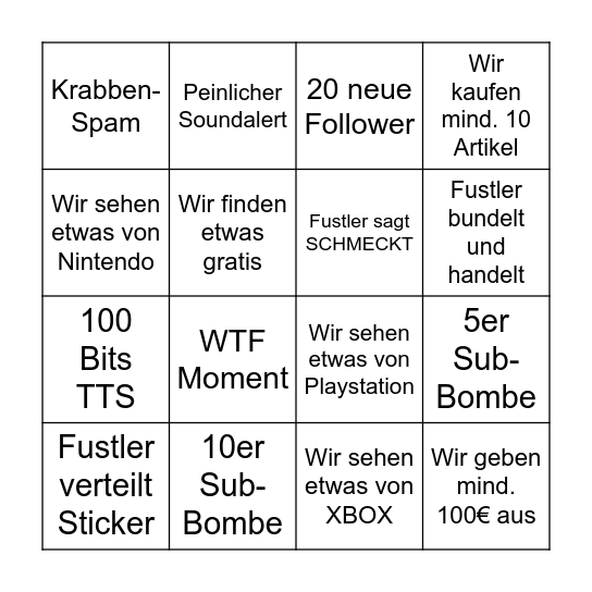 Bingo Card