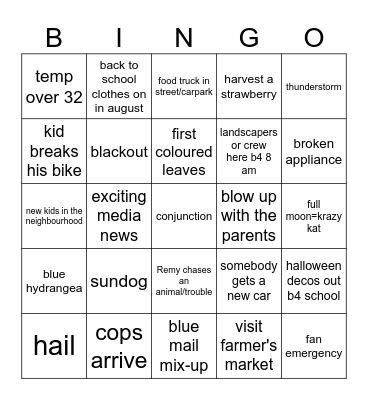 SUMMER BINGO 2026 Bingo Card