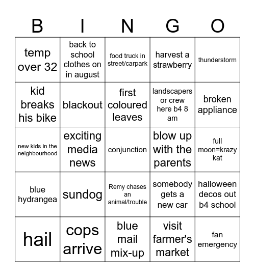 SUMMER BINGO 2026 Bingo Card