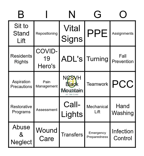 National C.N.A. Week Bingo Card
