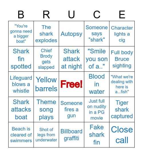 JAWS Bingo Card