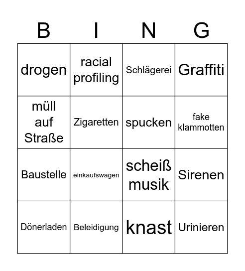 spiegel tv Bingo Card