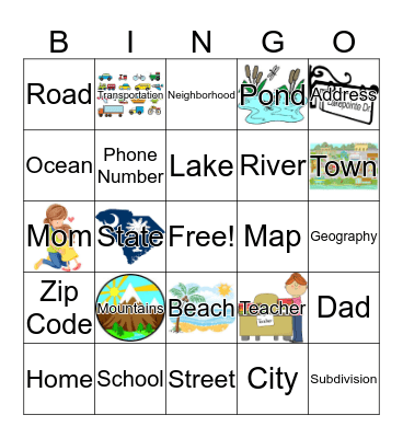 Things surrounding me Bingo Card