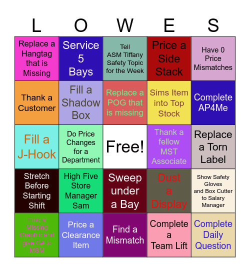 576 MST Bingo Card