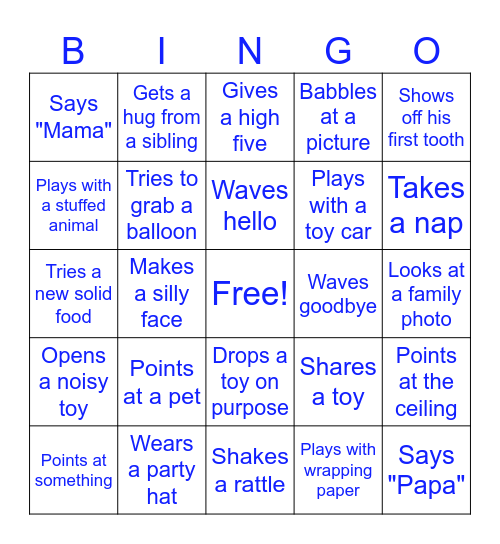 BABY BINGO Card