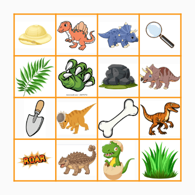 Dinosaur Bingo Card