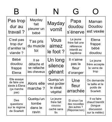 Social time Bingo Card