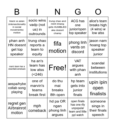 hdt 2026262626262626262626 Bingo Card