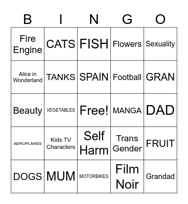 ART & DESIGN Bingo Card