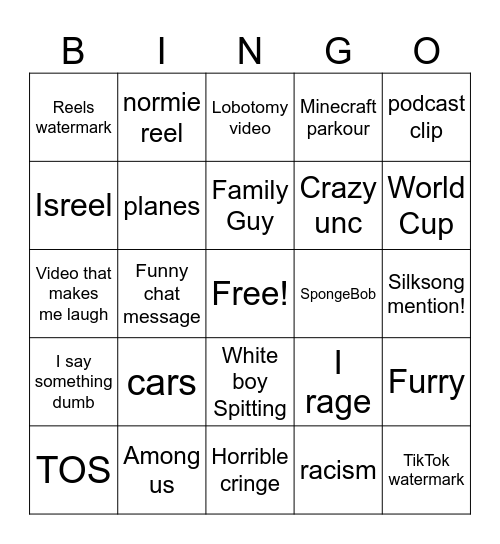 JOKO bingo Card