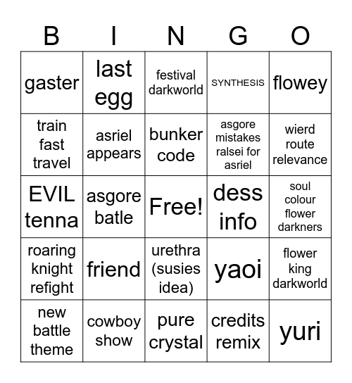 Chapter 5 Bingo Card