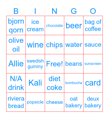 Summer at The Eddy Bingo Card
