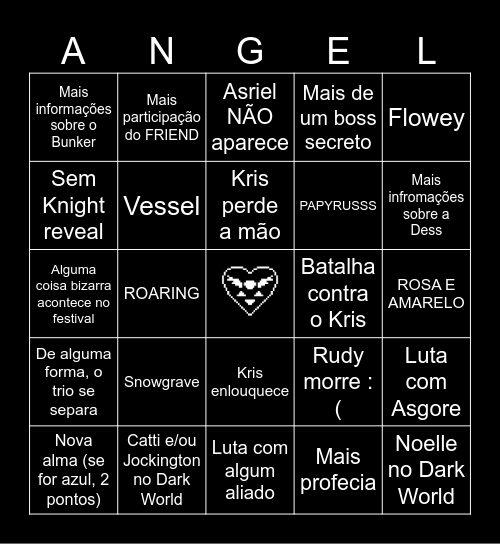 DELTARUNE Chapter 5 Bingo Card