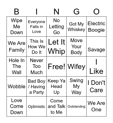Black Family/Juneteenth Bingo Card