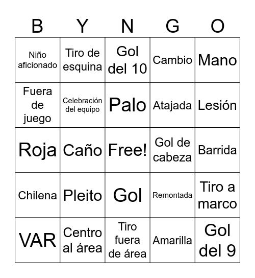 Bingo sin título Bingo Card