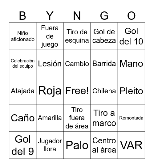 Bingo sin título Bingo Card