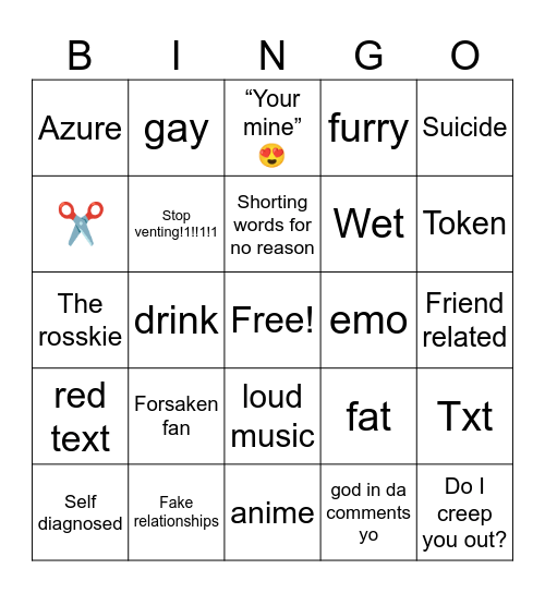 kaka Bingo Card