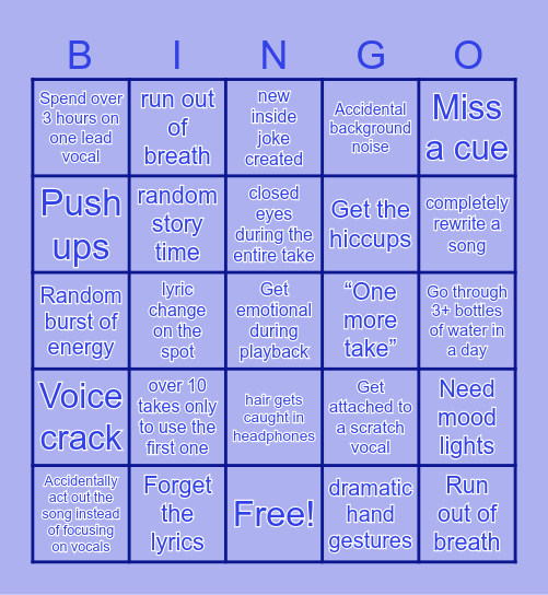Studio Bingo! Bingo Card