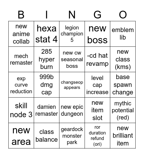 OVERDRIVE SHOWCASE Bingo Card