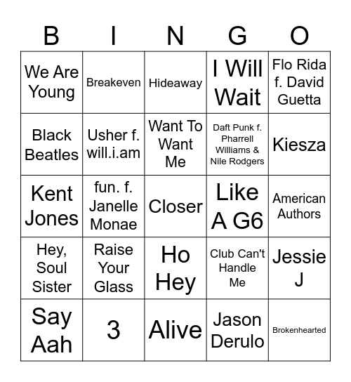 2010s Bingo Card