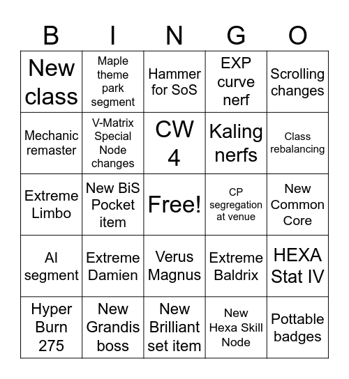 Overdrive Bringo Bingo Card