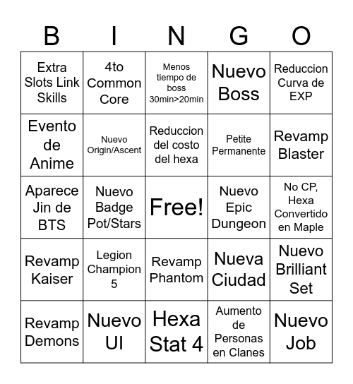 PREDICCIONES OVERDRIVE Bingo Card
