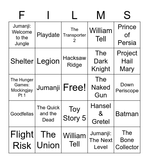 Movies_06132023 Bingo Card