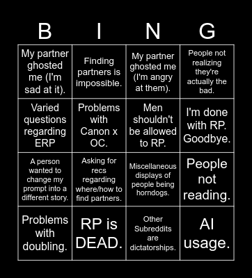 BRPS Bingo Card