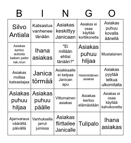 Autokave Bingo Card