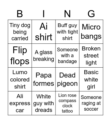 Human bingo Card