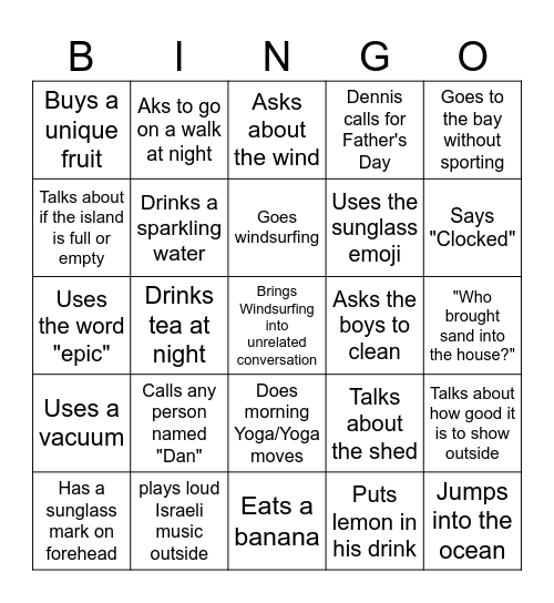 Father's Day Bingo Board 2026 Bingo Card