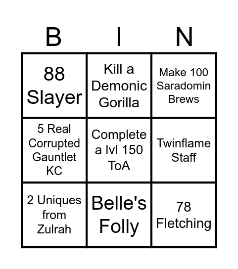 Decubital Progression #11 V3 Bingo Card