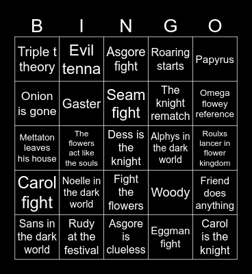 Chapter 5 Bingo Card