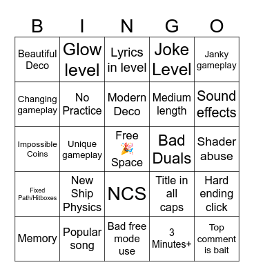 Easy Demon Bingo! Bingo Card