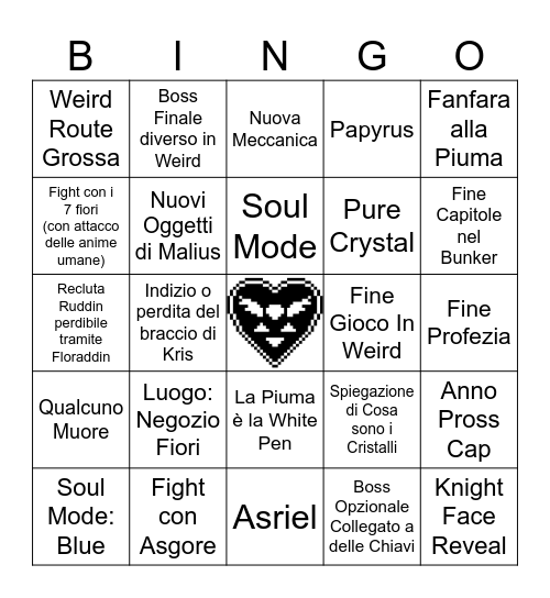 DELTARUNE Bingo Card