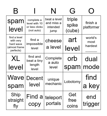 Recent tab bingo board Bingo Card