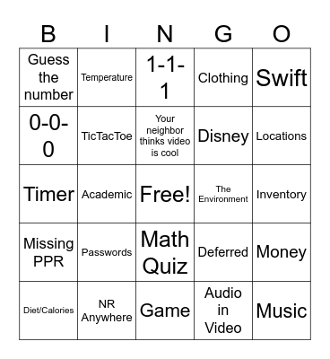 AP CSP Round 2 Bingo Card