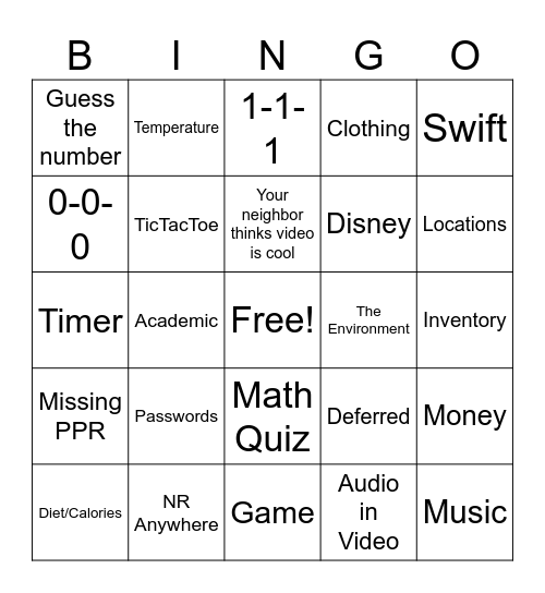 AP CSP Round 2 Bingo Card