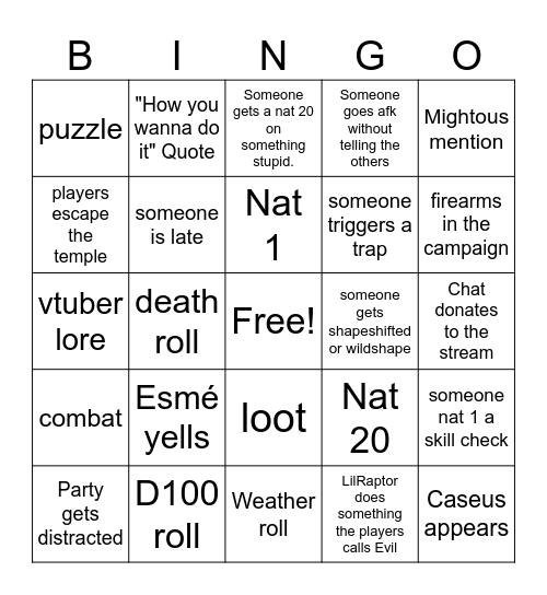 Session 2 bingo Card