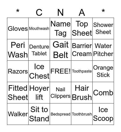 National CNA Week BINGO Card