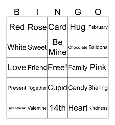 Happy Valentine's Day! Bingo Card